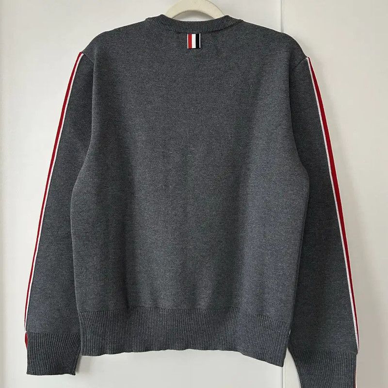 Thom Browne Thom Browne Grey Wool Long Sleeve Pullover 0089 Size US M / EU 48-50 / 2 - 2 Thumbnail