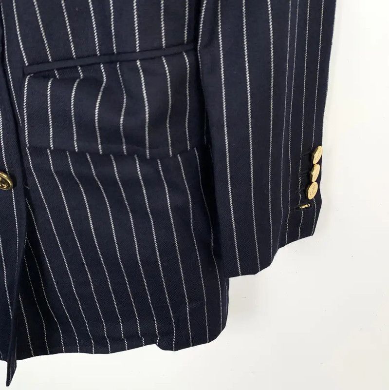 Thom Browne Thom Browne Navy Wool Double-Breasted Jacket 0089 Size US M / EU 48-50 / 2 - 4 Thumbnail