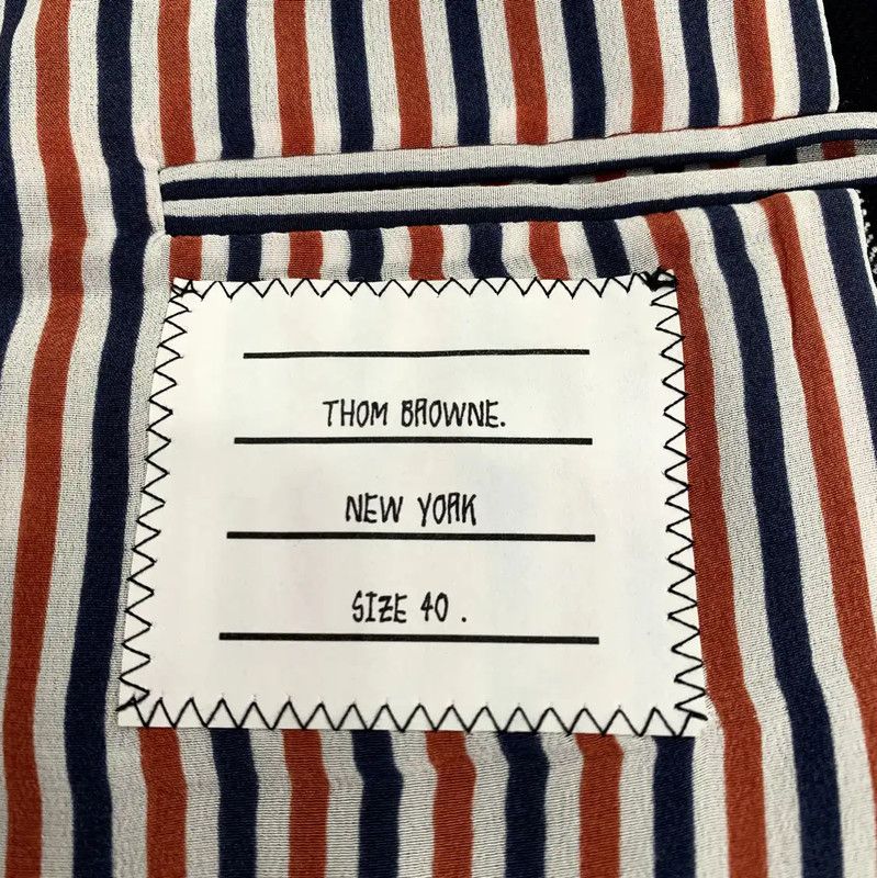 Thom Browne Thom Browne Navy Wool Double-Breasted Jacket 0089 Size US M / EU 48-50 / 2 - 7 Thumbnail
