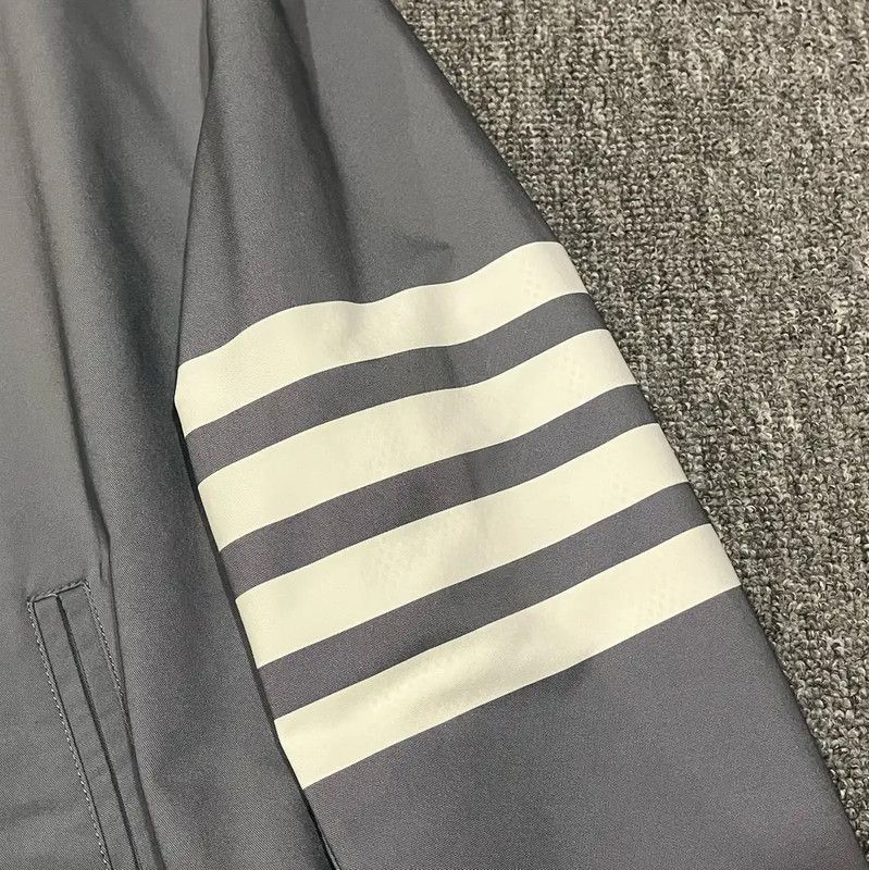 Thom Browne Thom Browne Men's Gray Spring Autumn Jacket 0089 Size US L / EU 52-54 / 3 - 3 Thumbnail