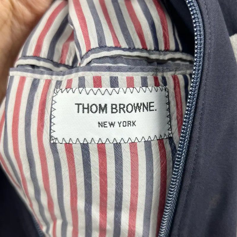 Thom Browne Thom Browne Navy Wool Striped Men's Jacket 0089 Size US M / EU 48-50 / 2 - 4 Thumbnail