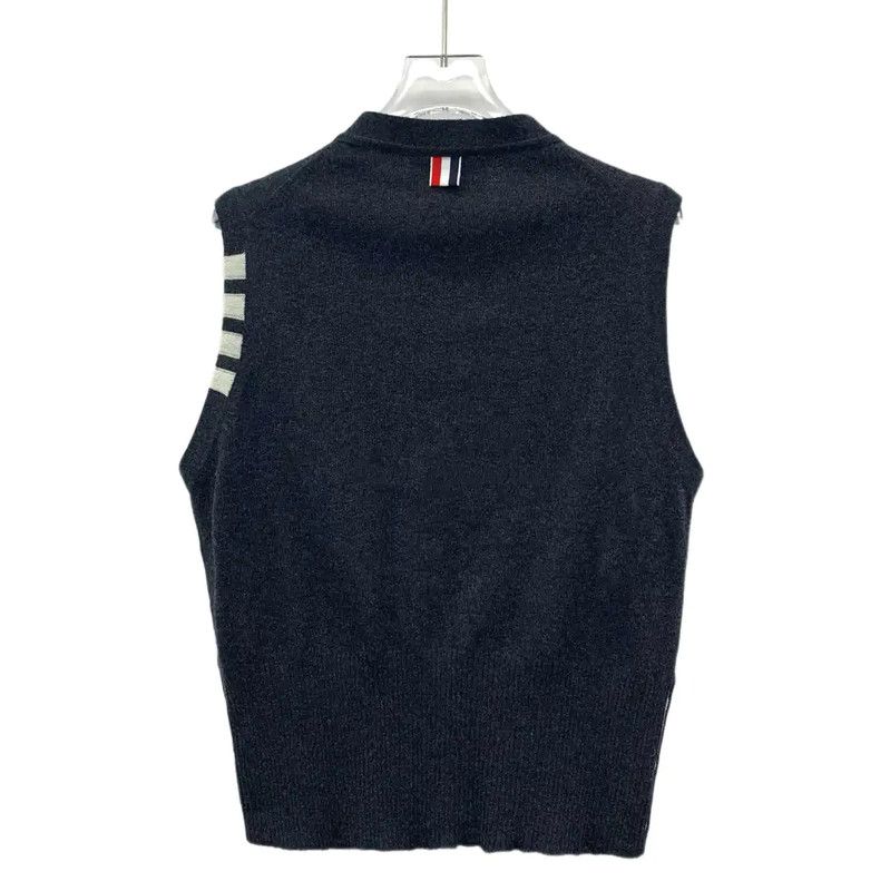Thom Browne Thom Browne Dark Gray Cashmere Cardigan for Men 0089 Size US M / EU 48-50 / 2 - 2 Thumbnail