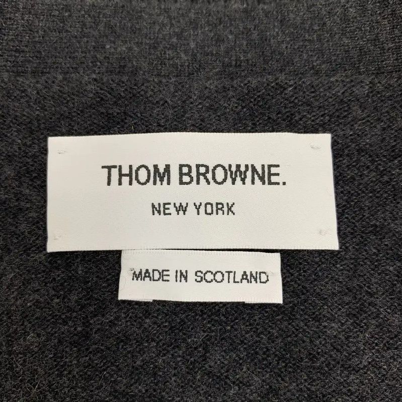 Thom Browne Thom Browne Dark Gray Cashmere Cardigan for Men 0089 Size US M / EU 48-50 / 2 - 5 Thumbnail