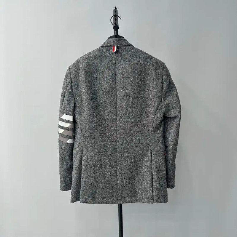 Thom Browne Thom Browne Grey Wool Long Sleeve Jacket 0089 Size US XS / EU 42 / 0 - 2 Thumbnail