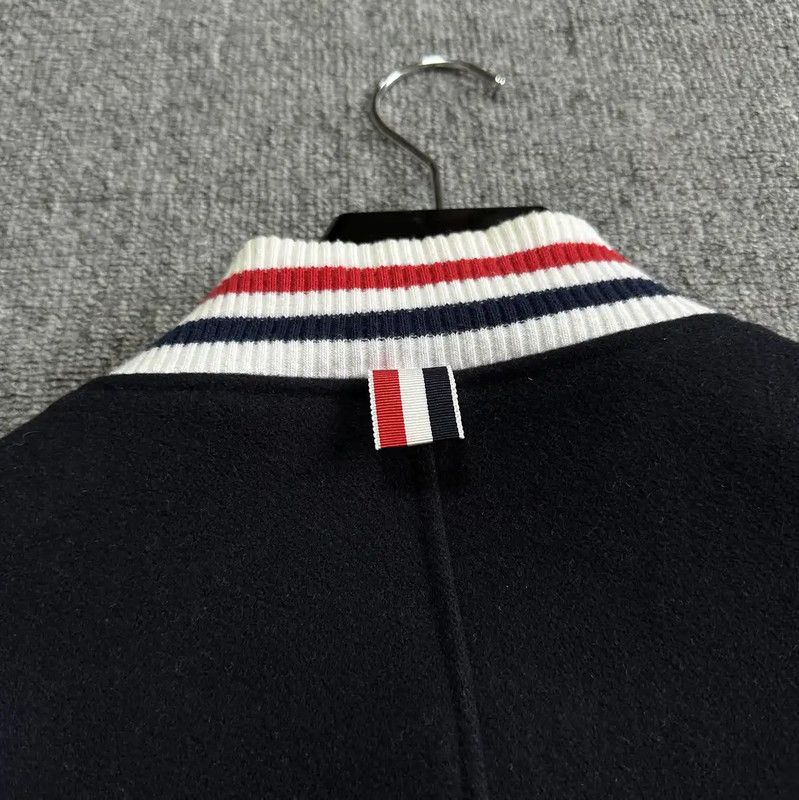 Thom Browne Thom Browne Black Leather Jacket for Men 0089 Size US XL / EU 56 / 4 - 5 Thumbnail