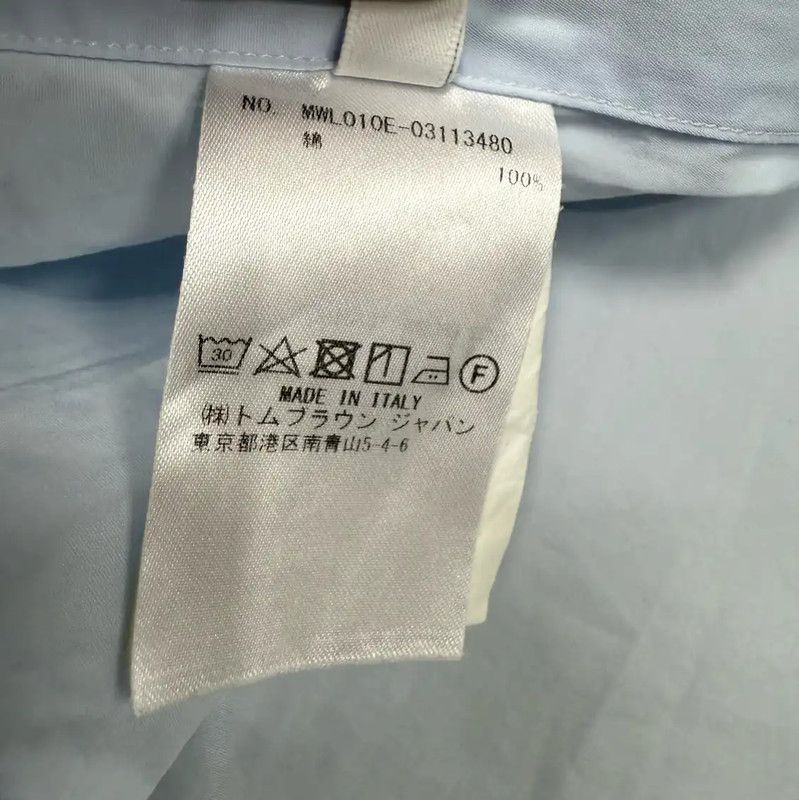 Thom Browne Thom Browne Blue Cotton Men's Shirt 0089 Size US S / EU 44-46 / 1 - 4 Thumbnail