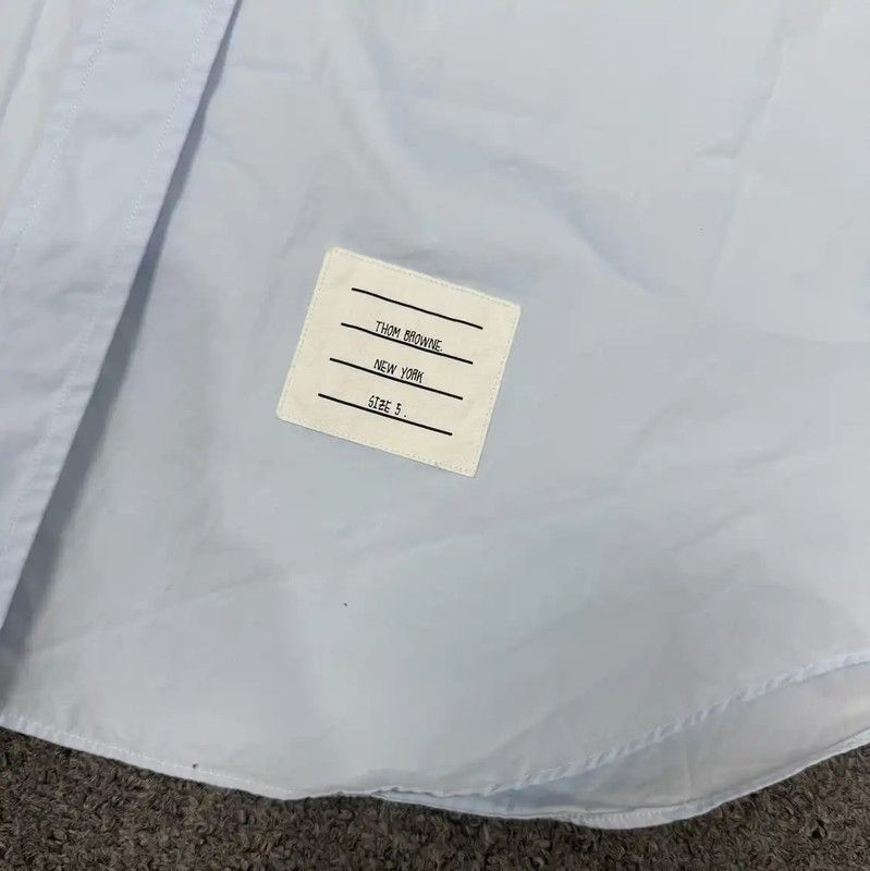 Thom Browne Thom Browne Blue Cotton Men's Shirt 0089 Size US S / EU 44-46 / 1 - 3 Thumbnail