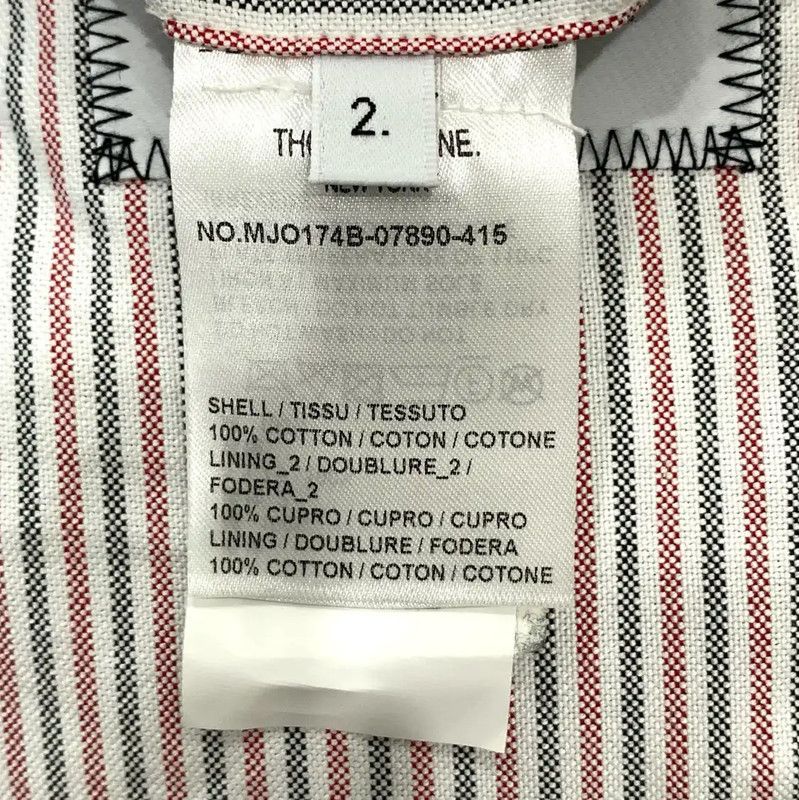 Thom Browne Thom Browne Men's Blue Cotton Jacket 0089 Size US M / EU 48-50 / 2 - 8 Thumbnail