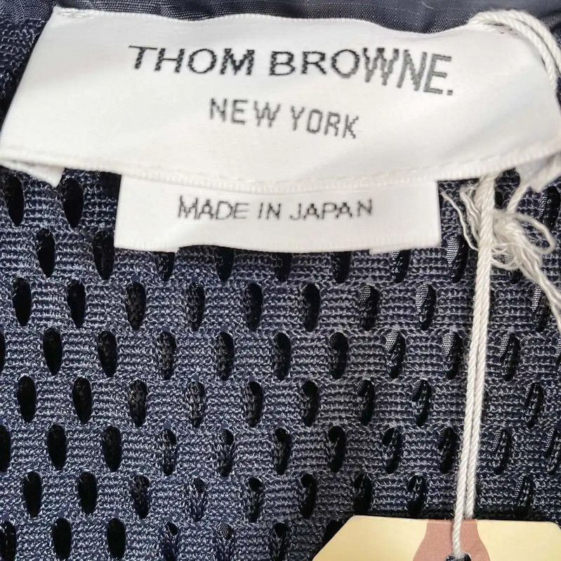 Thom Browne Thom Browne Men's Navy Polyester Coat 0089 Size US M / EU 48-50 / 2 - 4 Thumbnail