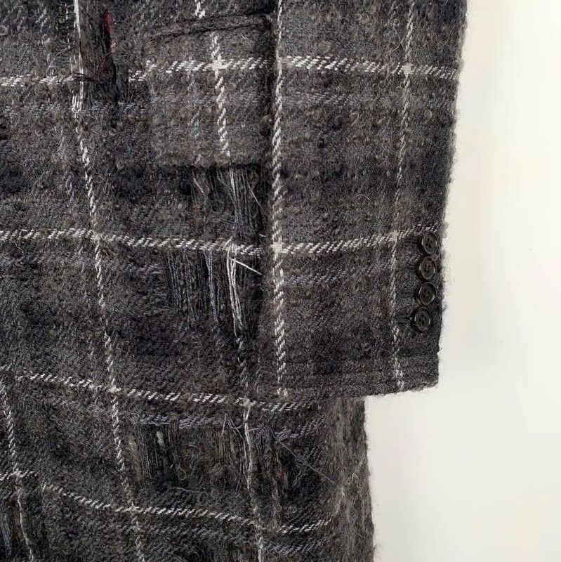 Thom Browne Thom Browne Men's Black Gray Wool Coat 0089 Size US S / EU 44-46 / 1 - 4 Thumbnail