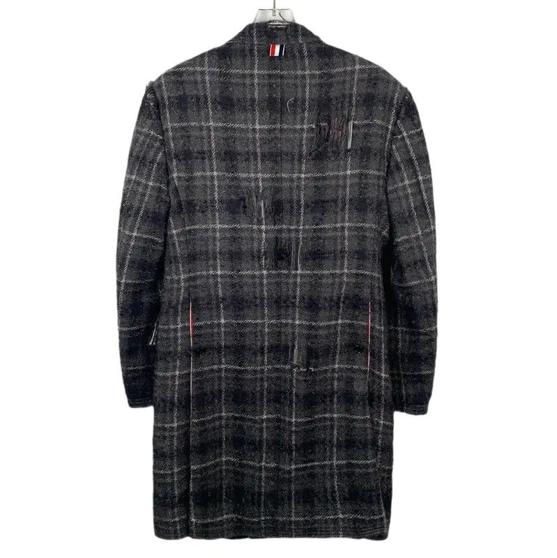 Thom Browne Thom Browne Men's Black Gray Wool Coat 0089 Size US S / EU 44-46 / 1 - 2 Thumbnail