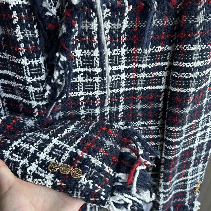 Thom Browne Thom Browne Spring Autumn White Wool Blend Jacket 0089 Size US L / EU 52-54 / 3 - 3 Thumbnail