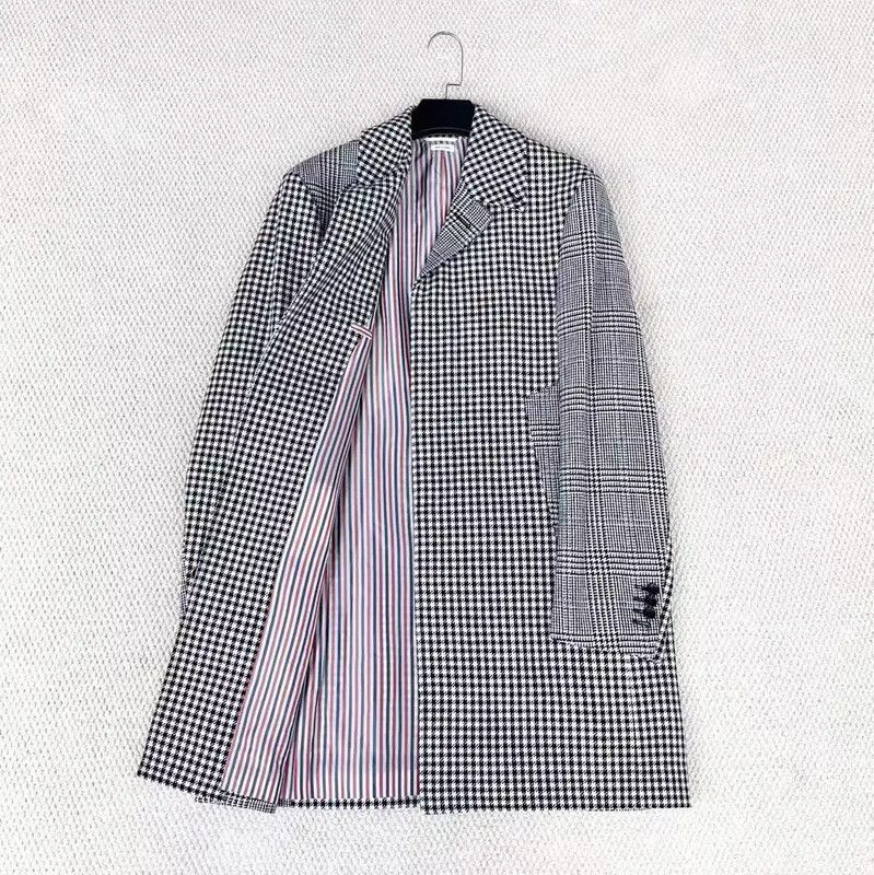 Thom Browne Thom Browne Colorblock Wool Blend Coat 0089 Size US S / EU 44-46 / 1 - 4 Thumbnail