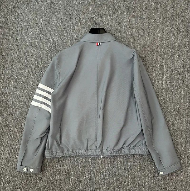 Thom Browne Thom Browne Men's Gray Long Sleeve Coat 0089 Size US XL / EU 56 / 4 - 2 Thumbnail