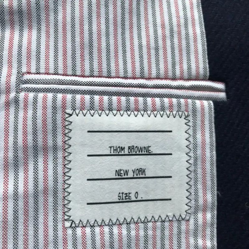 Thom Browne Thom Browne Navy Wool Logo Overcoat 0089 Size US XS / EU 42 / 0 - 8 Thumbnail