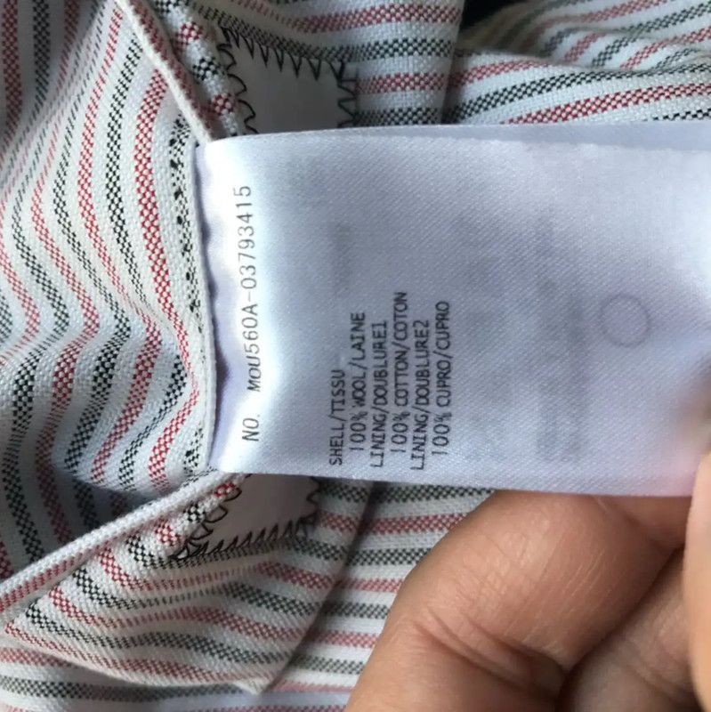 Thom Browne Thom Browne Navy Wool Logo Overcoat 0089 Size US XS / EU 42 / 0 - 9 Thumbnail