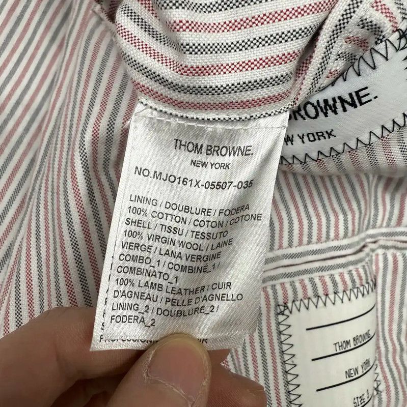 Thom Browne Thom Browne Men's Gray Wool Jacket 0089 Size US XL / EU 56 / 4 - 4 Thumbnail