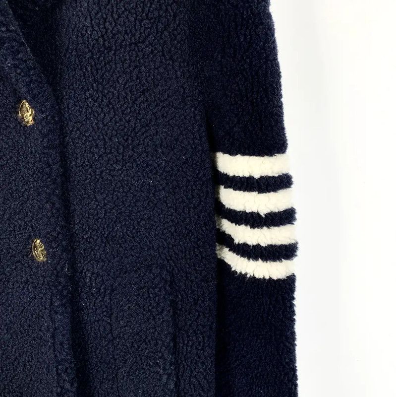 Thom Browne Thom Browne Men's Navy Blue Coat 0089 Size US S / EU 44-46 / 1 - 4 Thumbnail