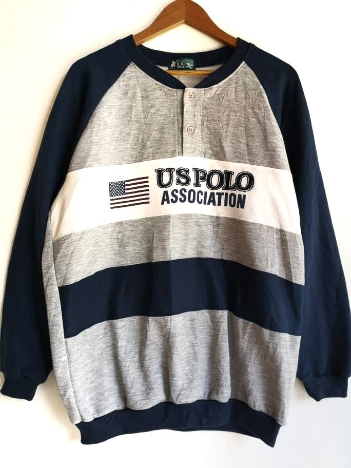 U.S. Polo Assn. Vintage Polo Association sweatshirt spell out jumper Size US XL / EU 56 / 4 - 1 Thumbnail