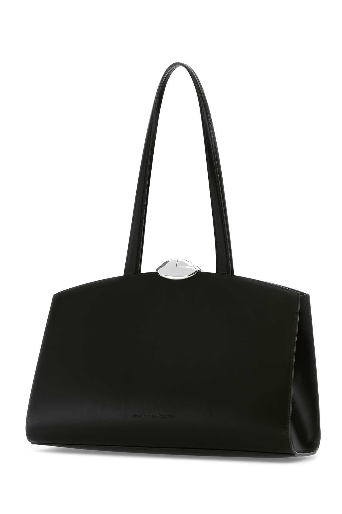 Benedetta Bruzziches Black Leather Serena Shopping Bag Size ONE SIZE - 2 Thumbnail