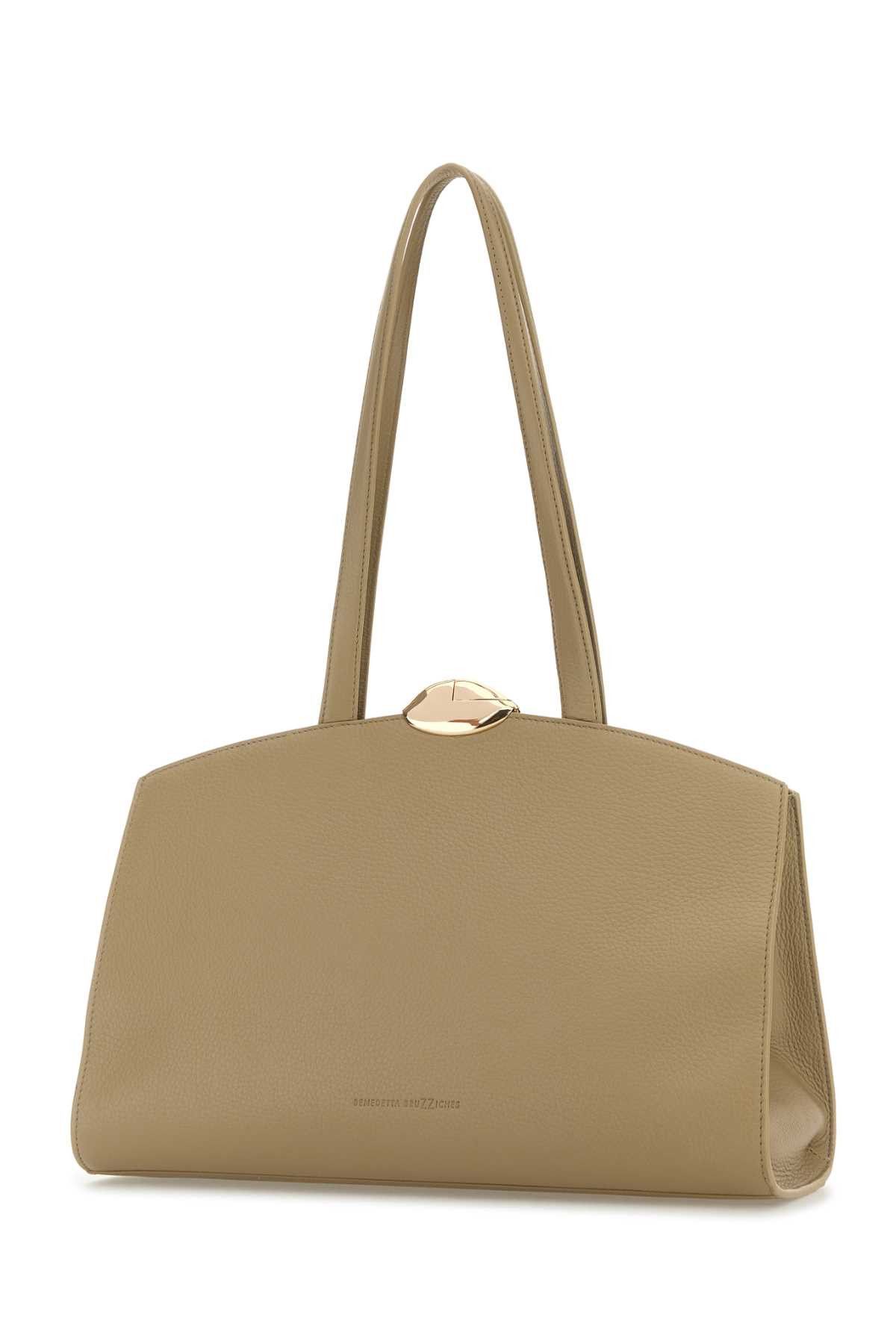 Benedetta Bruzziches Beige Leather Serena Shopping Bag Size ONE SIZE - 2 Thumbnail