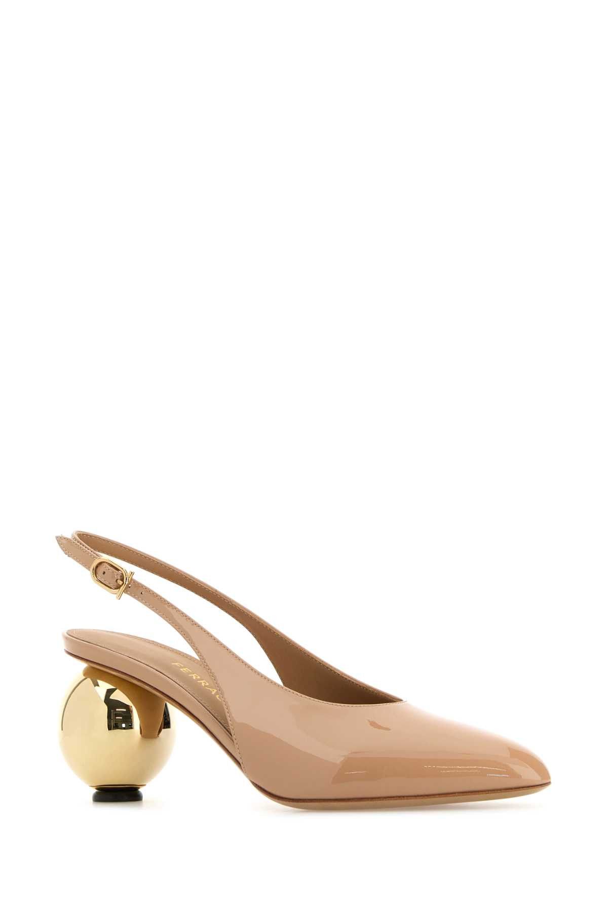 Salvatore Ferragamo Skin Pink Leather Tessie 70 Pumps Size US 6.5 / IT 36.5 - 2 Thumbnail