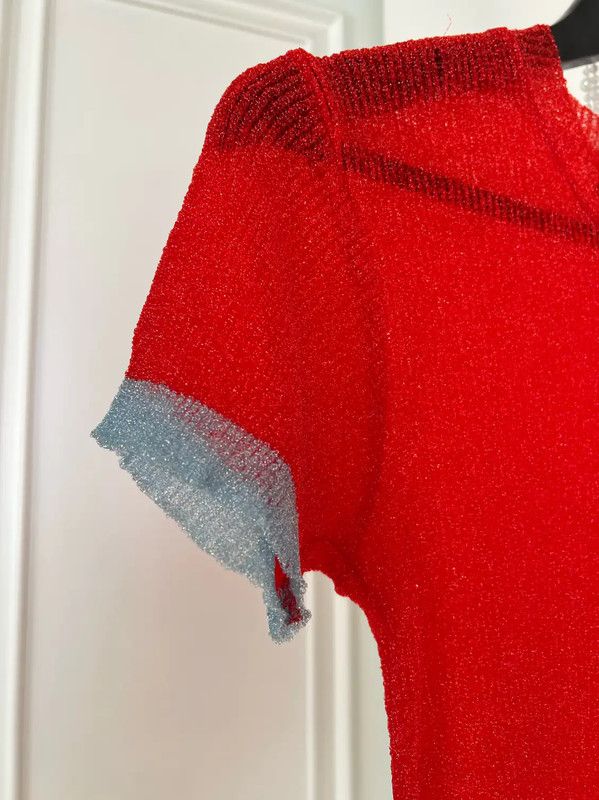 Comme des Garcons COMME des GARÇONS Red Short Sleeve T-Shirt 0089 Size S / US 4 / IT 40 - 8 Thumbnail