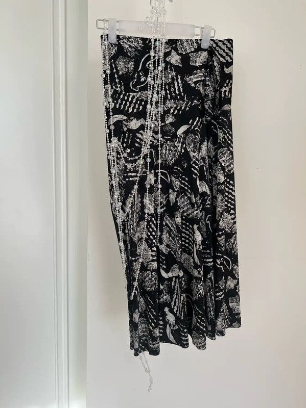Comme des Garcons COMME des GARÇONS Black Women's Midi Skirt 0089 Size 23" - 5 Thumbnail