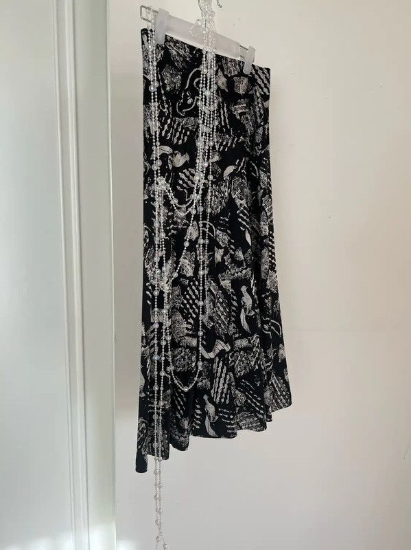 Comme des Garcons COMME des GARÇONS Black Women's Midi Skirt 0089 Size 23" - 2 Thumbnail