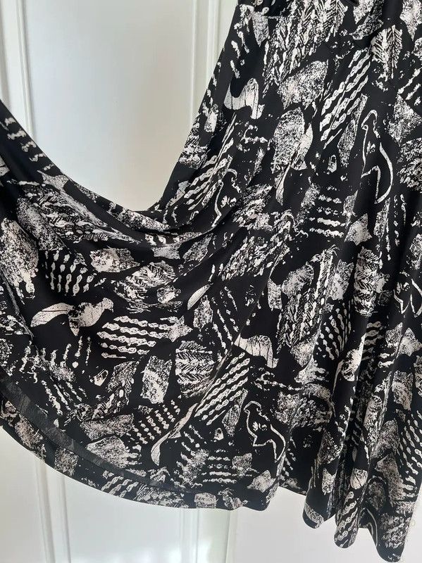 Comme des Garcons COMME des GARÇONS Black Women's Midi Skirt 0089 Size 23" - 4 Thumbnail
