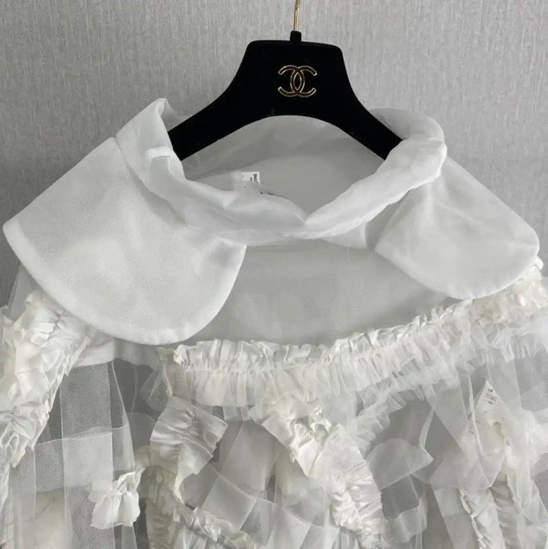 Comme des Garcons COMME des GARÇONS White Long Sleeve Top 0089 Size M / US 6-8 / IT 42-44 - 3 Thumbnail