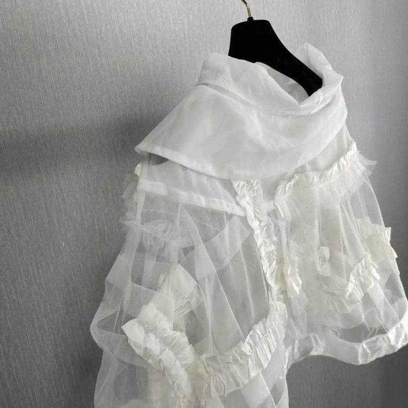 Comme des Garcons COMME des GARÇONS White Long Sleeve Top 0089 Size M / US 6-8 / IT 42-44 - 7 Thumbnail