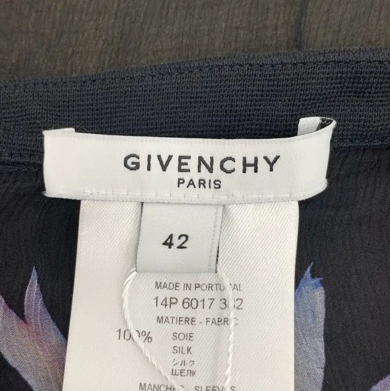 Givenchy Givenchy Black Silk Floral T-Shirt 0089 Size XL / US 12-14 / IT 48-50 - 5 Thumbnail