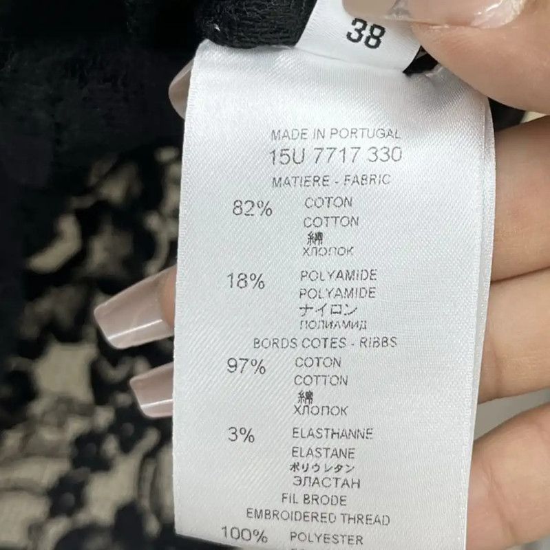 Givenchy Givenchy Black Lace T-Shirt with White Text 0089 Size M / US 6-8 / IT 42-44 - 5 Thumbnail