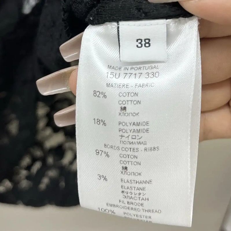 Givenchy Givenchy Black Lace T-Shirt with White Text 0089 Size M / US 6-8 / IT 42-44 - 4 Thumbnail