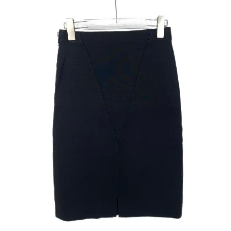 Givenchy Givenchy Black Viscose Women's Midi Skirt 0089 Size 30" / US 8 / IT 44 - 2 Thumbnail