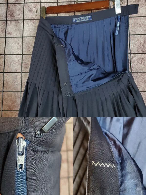 Givenchy Givenchy Pleated Wool Midi Skirt for Women 0089 Size 23" - 6 Thumbnail