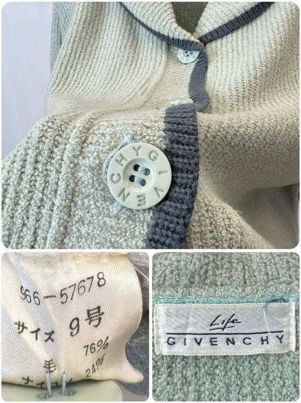 Givenchy Givenchy Light Green Wool Cardigan for Women 0089 Size ONE SIZE - 2 Thumbnail