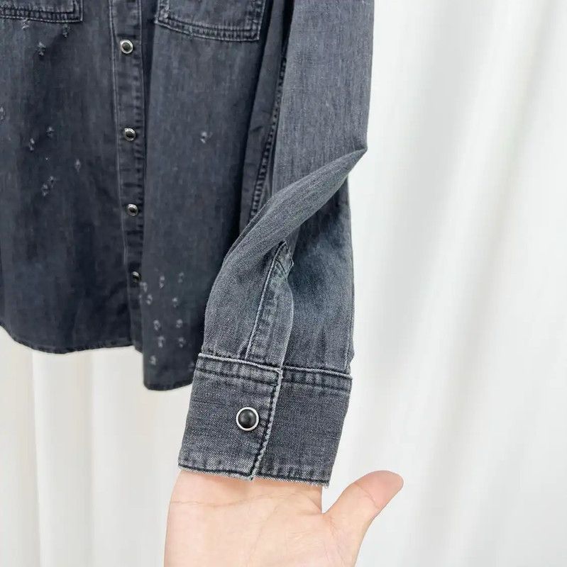 Givenchy Givenchy Gray Long Sleeve Cotton Shirt 0089 Size S / US 4 / IT 40 - 4 Thumbnail