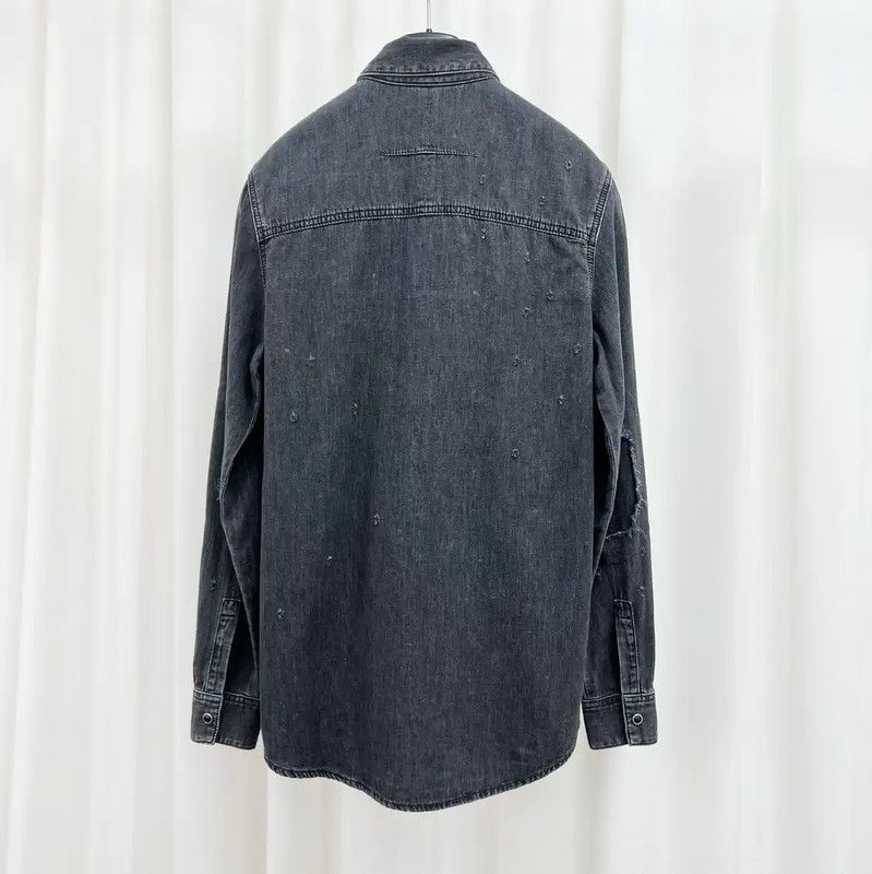 Givenchy Givenchy Gray Long Sleeve Cotton Shirt 0089 Size S / US 4 / IT 40 - 2 Thumbnail