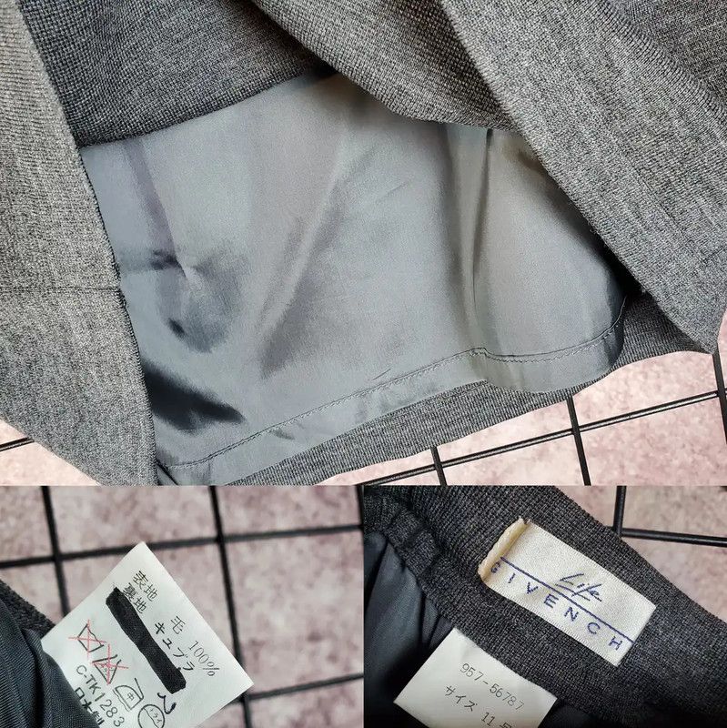 Givenchy Givenchy Gray Wool Midi Skirt for Women 0089 Size 23" - 4 Thumbnail