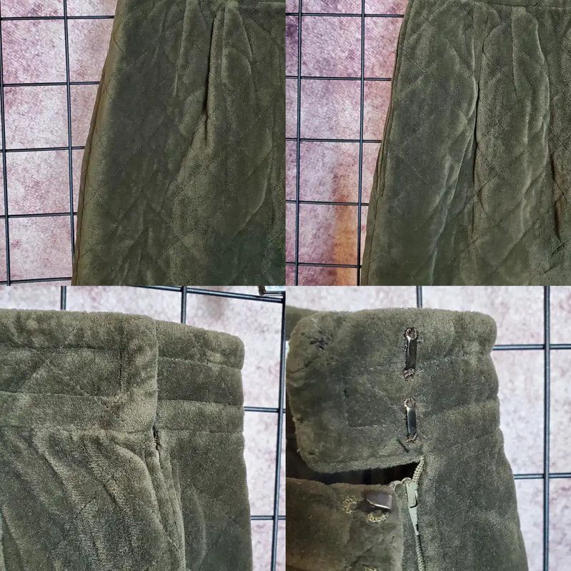 Givenchy Givenchy Green Plaid Midi Skirt for Women 0089 Size 23" - 6 Thumbnail