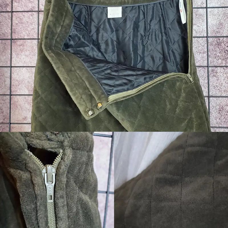 Givenchy Givenchy Green Plaid Midi Skirt for Women 0089 Size 23" - 7 Thumbnail