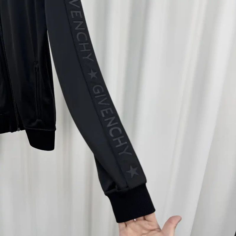 Givenchy Givenchy Black Cotton Blend Logo Jacket 0089 Size S / US 4 / IT 40 - 4 Thumbnail