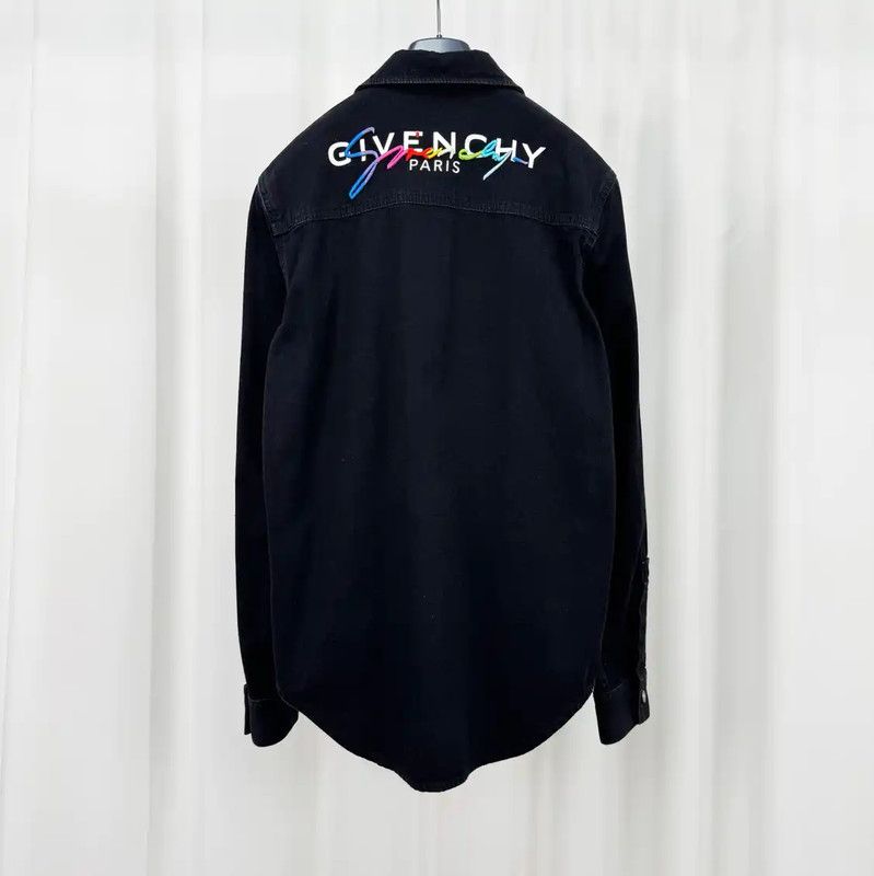 Givenchy Givenchy Black Denim Long Sleeve Shirt 0089 Size XS / US 0-2 / IT 36-38 - 2 Thumbnail