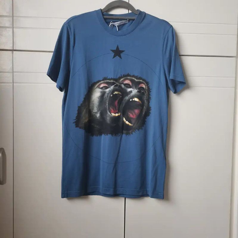 Givenchy Givenchy Blue Cotton Short Sleeve T-Shirt 0089 Size XS / US 0-2 / IT 36-38 - 2 Thumbnail