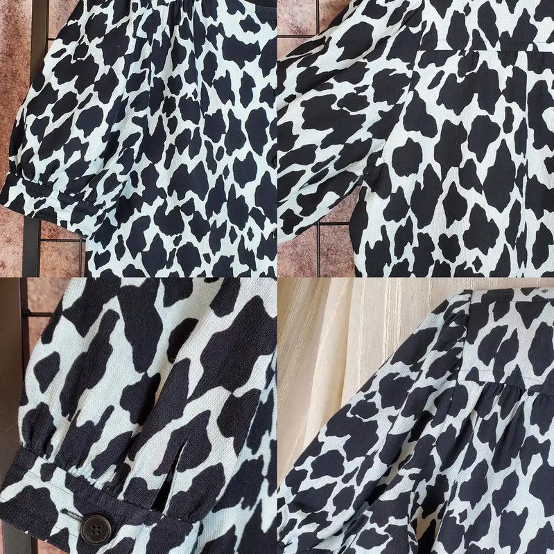 Givenchy Givenchy Black Cartoon Pattern Short-Sleeve Cardigan 0089 Size M / US 6-8 / IT 42-44 - 6 Thumbnail