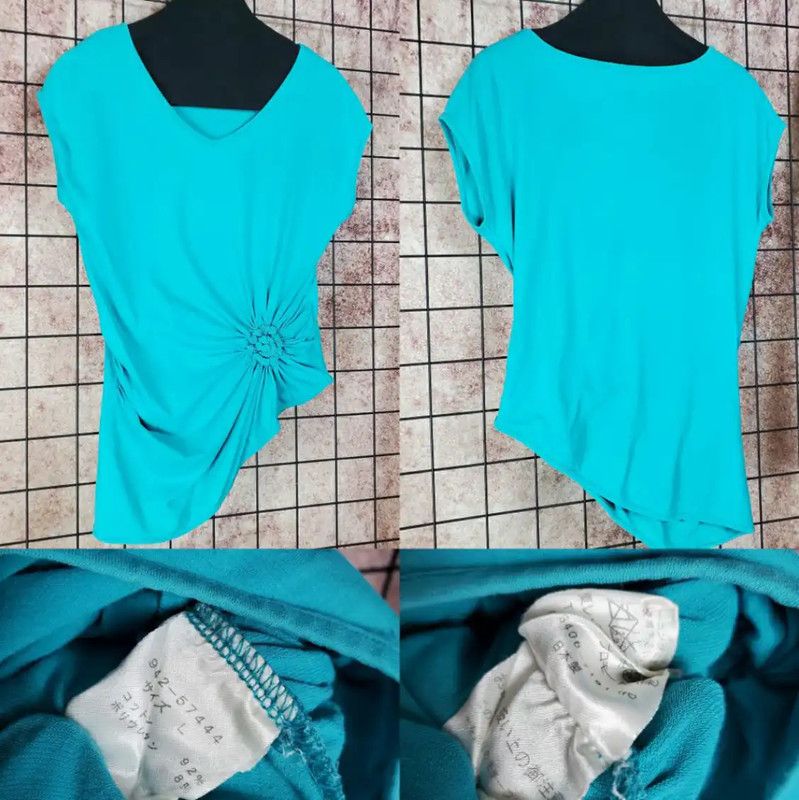 Givenchy Givenchy Women's Embroidered Blue Cotton T-Shirt 0089 Size L / US 10 / IT 46 - 3 Thumbnail