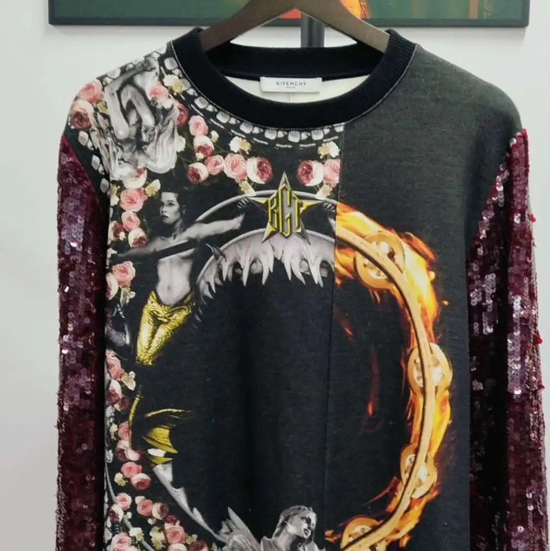Givenchy Givenchy Gray Long Sleeve Sweatshirt for Women 0089 Size S / US 4 / IT 40 - 5 Thumbnail