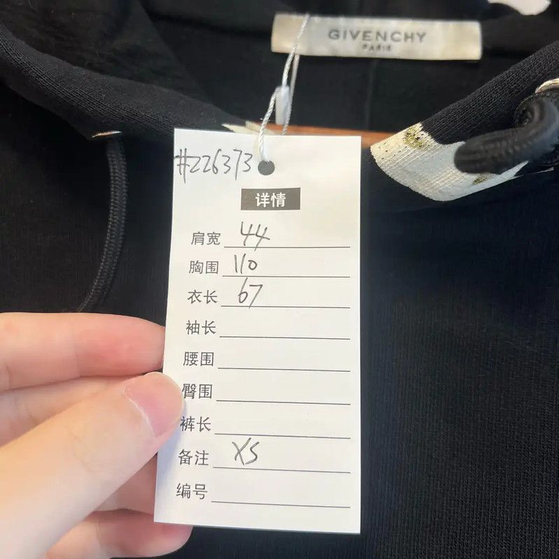 Givenchy Givenchy Black Cotton Women's Hoodie 0089 Size XS / US 0-2 / IT 36-38 - 3 Thumbnail